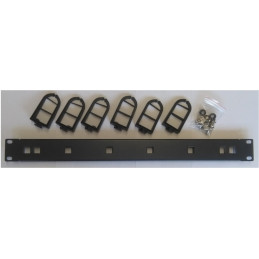 Eurocase panel na kabely RGA-27 19" 1U - 6 plastových úchytů