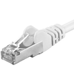 Premiumcord Patch kabel Cat6a S-FTP, AWG 26/7, délka 0.5m, bílá