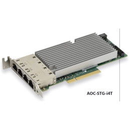 SUPERMICRO AOC-STG-I4T Quad 10Gb/s RJ45, PCI-E 3.0 8x (8GT/s) Card, LP