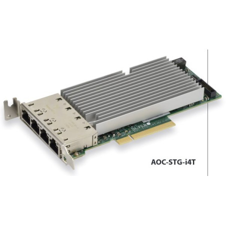 SUPERMICRO AOC-STG-I4T Quad 10Gb/s RJ45, PCI-E 3.0 8x (8GT/s) Card, LP