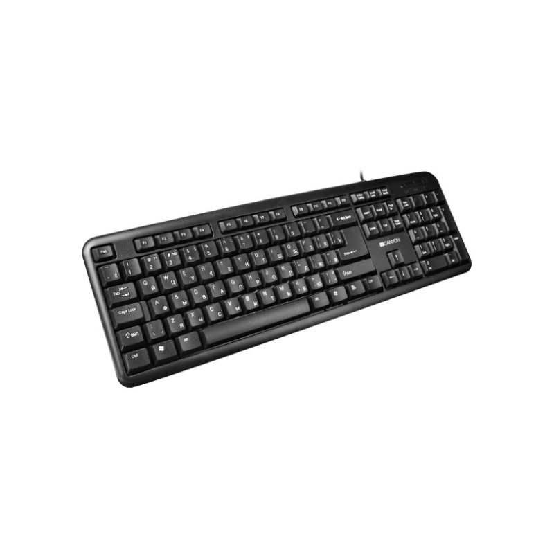 CANYON klasická USB klávesnice, omývatelná, černá, maďarský layout
