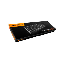 CANYON klasická USB klávesnice, omývatelná, černá, maďarský layout