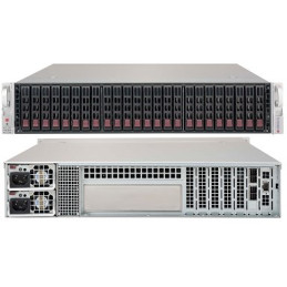SUPERMICRO 2U JBOD chassis 24x 2,5" HS SAS/SATA (dual expander 8x SFF 8644 + IPMI), 2x740W (80PLUS Platinum)
