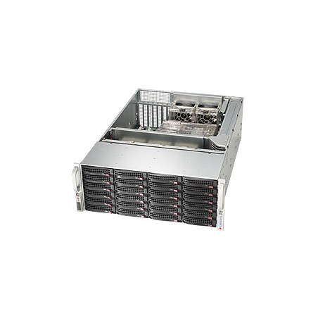SUPERMICRO 4U chassis 24x 3,5" HS SAS/SATA (singel expanSAS3/12Gb - 8643)+2x2,5" volitelný ,2x1200W (80PLUS Titanium)