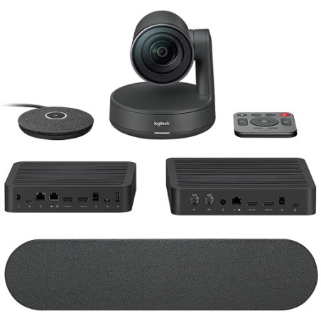 Logitech Rally Ultra-HD ConferenceCam, 1 mic, 1 repro - BLACK - EMEA