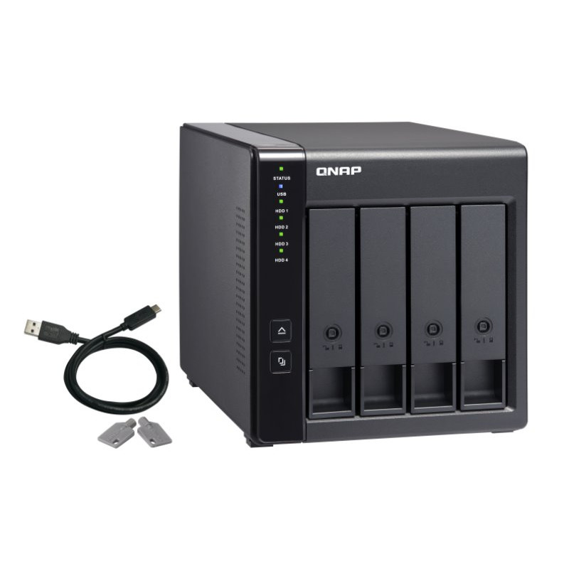 QNAP TR-004, Tower, 4-bay rozšiřovací jednotka s podporou RAID na USB 3.1 pro NAS/PC