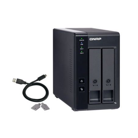 QNAP TR-002, Tower, 2-bay rozšiřovací jednotka s podporou RAID na USB 3.1 pro NAS/PC