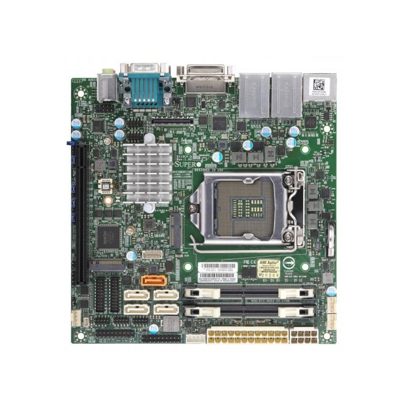 SUPERMICRO MB 1xLGA1151 (Core 8/9 65W), Q370,2xDDR4 SO-DIMM,6xSATA3,M.2, PCIe 3.0 x16,HDMI,DP,DVI,Audio,2xLAN