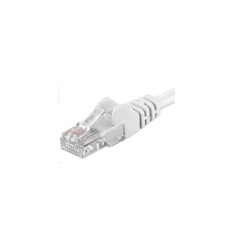 PremiumCord Patch kabel Cat5E UTP, délka 1m, bílá