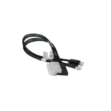 Supermicro SLIMLINE SAS x8 (LA) to 2x Oculink x4,INT, 36CM,34AWG