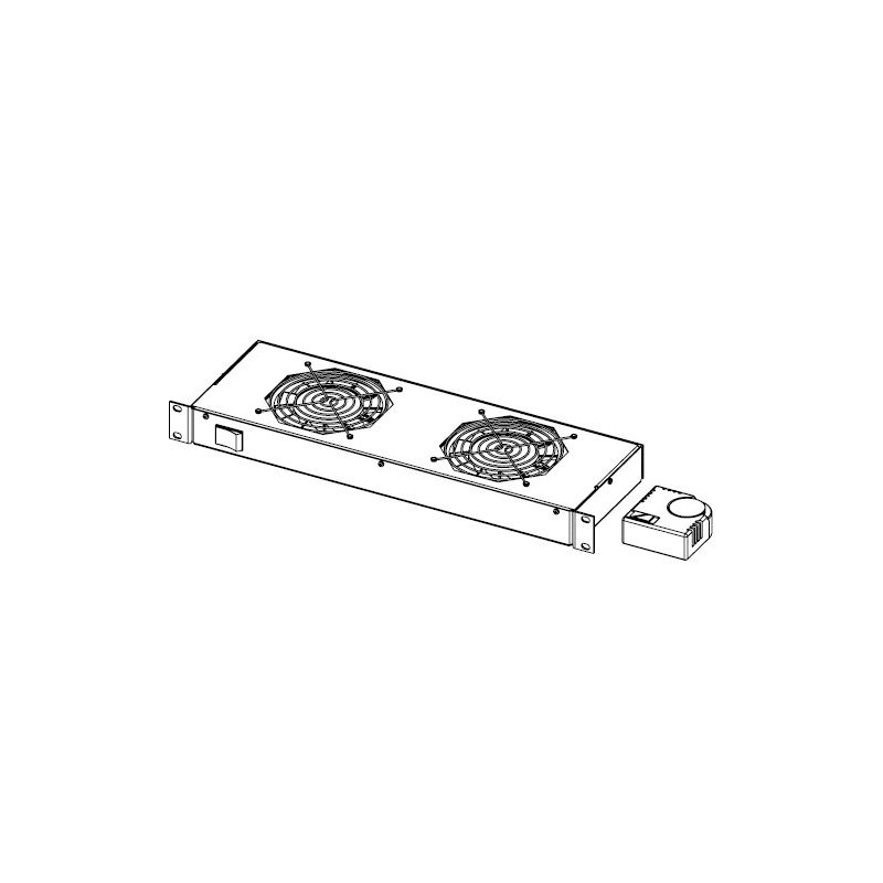 Legrand EvoLine 2x ventilátor + termostat 1U