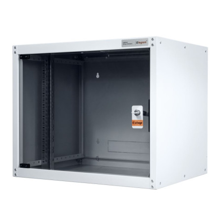 Legrand EvoLine 19" nástěnný datový rozvaděč 9U, 600x450mm, 65kg, skleněné dveře