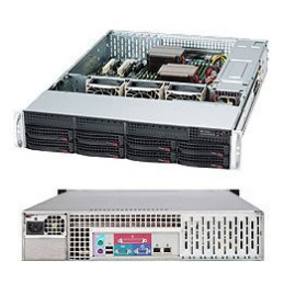 SUPERMICRO 2U chassis 8x 3,5" HS SAS3/SATA, 600W (80PLUS Platinum)