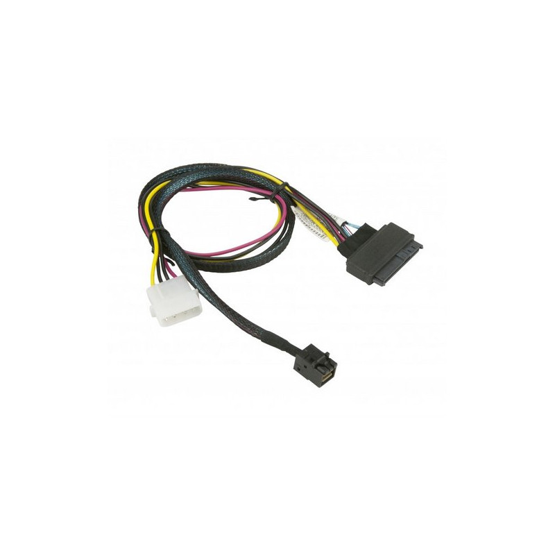 Supermicro 55cm MiniSAS HD SFF-8643 to U.2 PCIE SFF-8639 with Power Cable
