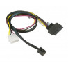 Supermicro 55cm MiniSAS HD SFF-8643 to U.2 PCIE SFF-8639 with Power Cable