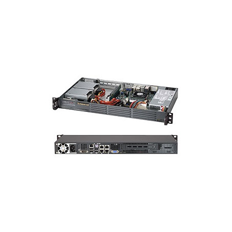 SUPERMICRO mini1U chassis, 2x 3,5" fixed HDD (nebo s MCP-220-00044-0N 4x2,5"), 200W (Gold)
