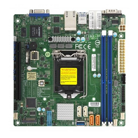 SUPERMICRO MB 1xLGA1151 (Xeon E3-21xx,i3), C242, 2xDDR4, 4xSATA3, M.2, 1xPCIe3.0 x16, VGA, 2x LAN, IPMI, mini-ITX