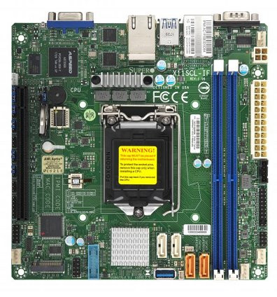 SUPERMICRO MB 1xLGA1151 (Xeon E3-21xx,i3), C242, 2xDDR4, 4xSATA3, M.2, 1xPCIe3.0 x16, VGA, 2x LAN, IPMI, mini-ITX