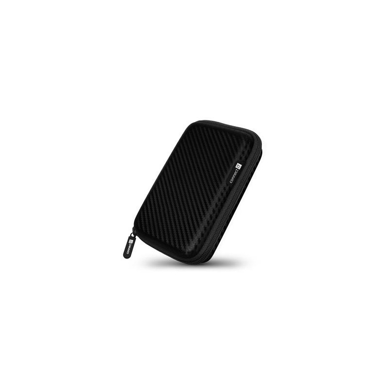 CONNECT IT HardShellProtect pevné skořepinové ochranné pouzdro na 2,5" HDD, karbon