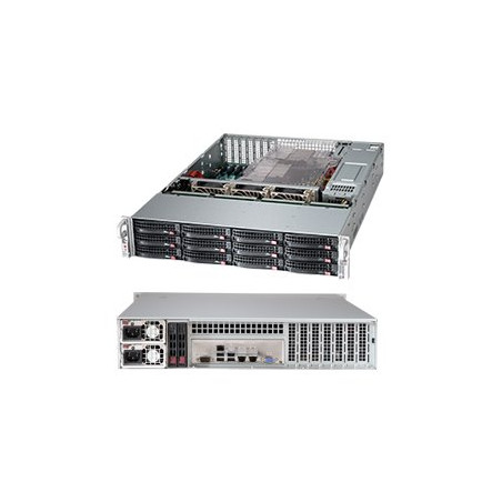 SUPERMICRO 2U chassis 12x 3,5" HS SAS/SATA (12G Expander 1x SFF 8643) + volitelný 2x 2,5", 2x920W (80PLUS Platinum)