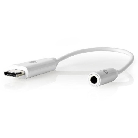 NEDIS USB-C adaptér/ USB-C Zástrčka – 3,5 mm jack zásuvka/ bílý/ box/ 15cm