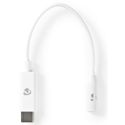 NEDIS USB-C adaptér/ USB-C Zástrčka – 3,5 mm jack zásuvka/ bílý/ box/ 15cm