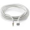 NEDIS PROFIGOLD Apple Lightning 8pin kábel s adaptérom / Apple Lightning zástrčka - 3,5 mm jack zástrčka / nylon / BOX / 1m