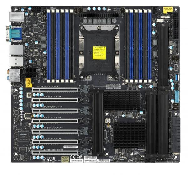 SUPERMICRO WS MB 1xLGA3647, iC621, 12x DDR4 ECC, 8xSATA3, 4xM.2, PCI-E 3.0/4,3(x16,x8),2x 10Gb LAN,IPMI