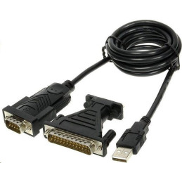 PremiumCord USB 2.0 - RS 232 převodník s kabelem, osazen chipem od firmy FTDI