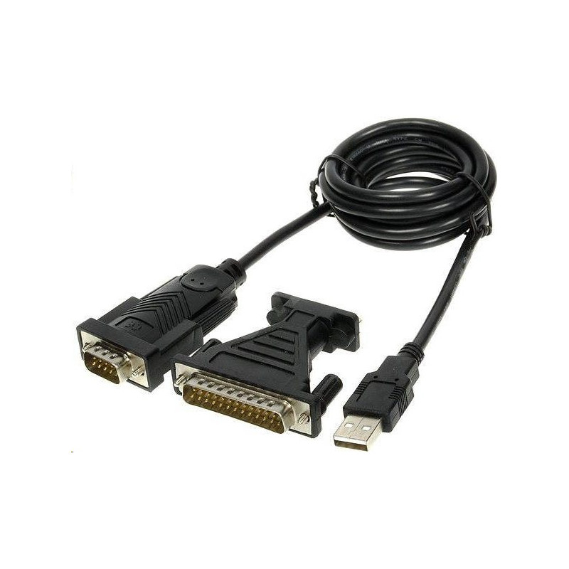 PremiumCord USB 2.0 - RS 232 převodník s kabelem, osazen chipem od firmy FTDI