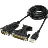 PremiumCord USB 2.0 - RS 232 převodník s kabelem, osazen chipem od firmy FTDI