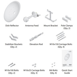 Ubiquiti Anténa AF-2G24-S45 AirFiber PtP Bridge, 2x2MIMO 2.4 GHz, 24 dBi, slant 45°