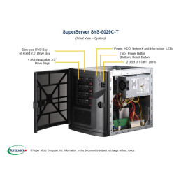 SUPERMICRO microtower server LGA1151(8/9g), C242, 2x DDR4, 4x 3.5" HS SATA3, M.2, 250W (80+ Bronze)