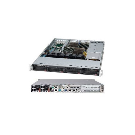 SUPERMICRO 1U chassis 4x 3,5" HS SAS/SATA, 2x700W (80PLUS Platinum), WIO, pro X11