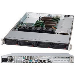 SUPERMICRO 1U chassis 4x 3,5" HS SAS3/SATA, 600W (80PLUS Platinum), WIO