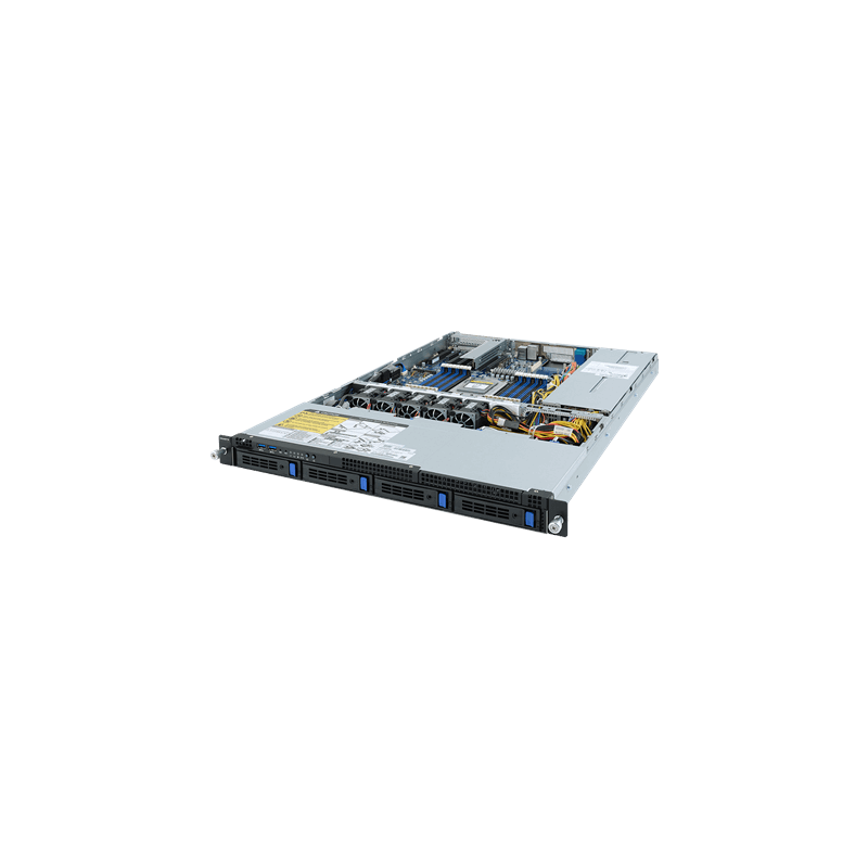 Gigabyte server R152-Z30 1xSP3 (AMD Epyc 7002), 16x DDR4 DIMM, 4x 3,5HS SATA3, M.2, 2x 1GbE i350+OCP, IPMI, 2x 650W plat