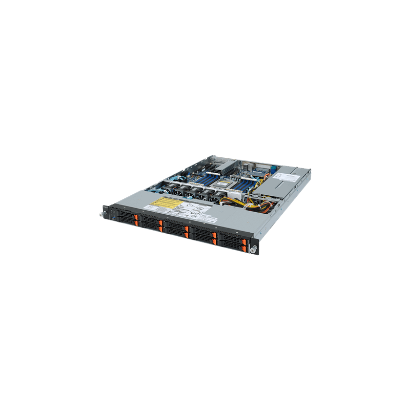Gigabyte server R152-Z31 1xSP3 (AMD Epyc 7002), 16x DDR4, 10x U.2, M.2, 2x 1GbE i350+OCP, IPMI, 2x 1100W plat