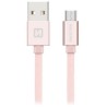 Kabel danych Swissten Textile USB / Micro USB 2.0 M różowy/złoty