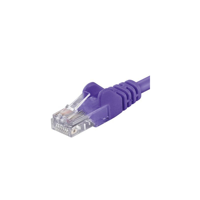 PremiumCord Patch kabel Cat5E UTP, délka 1.5m, fialová
