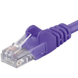 PremiumCord Patch kabel Cat5E UTP, délka 2m, fialová