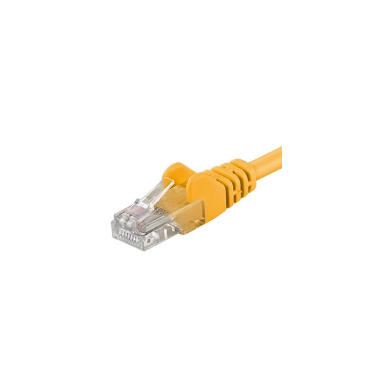 PremiumCord Patch kabel Cat5E UTP, délka 7m, žlutá