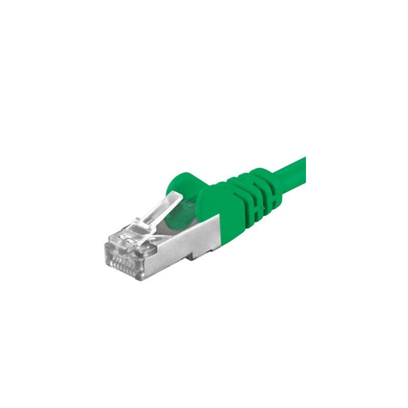 Premiumcord Patch kabel Cat6a S-FTP, AWG 26/7, délka 0.25m, zelený