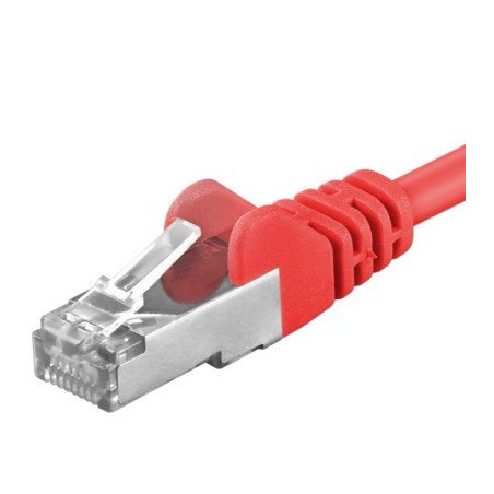 Premiumcord Patch kabel Cat6a S-FTP, AWG 26/7, délka 0.25m, červená