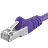 Premiumcord Patch kabel Cat6a S-FTP, AWG 26/7, délka 0.25m, fialová