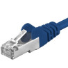 Premiumcord Patch kabel Cat6a S-FTP, AWG 26/7, délka 1m, modrá