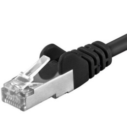 Premiumcord Patch kabel Cat6a S-FTP, AWG 26/7, délka 1m, černá