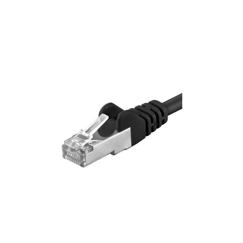Premiumcord Patch kabel Cat6a S-FTP, AWG 26/7, délka 1m, černá