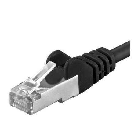 Premiumcord Patch kabel Cat6a S-FTP, AWG 26/7, délka 1m, černá