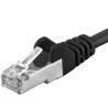 Premiumcord Patch kabel Cat6a S-FTP, AWG 26/7, délka 1m, černá