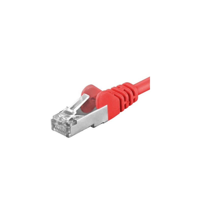 Premiumcord Patch kabel Cat6a S-FTP, AWG 26/7, délka 1m, červená